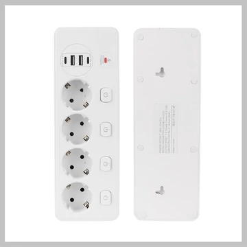 Sieťový rozbočovač EU zásuvka USB-C 20W predlžovací USB 3.1A rýchlonabíjacia prepäťová ochrana BKL-504EU