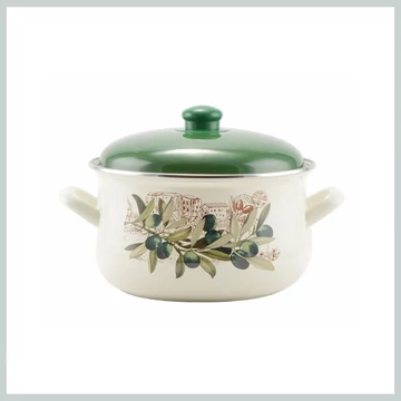 Perfect Home Olivový smaltovaný hrniec 22 cm + pokrievka 14829