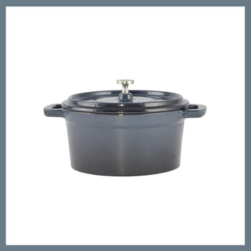 Perfect Home Smaltovaný liatinový mini hrniec 14 cm, oceľová modrá 28110