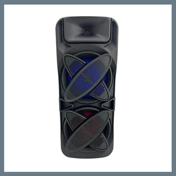 Bluetooth reproduktor s digitálnym displejom, káblovým mikrofónom a diaľkovým ovládačom QL-8806