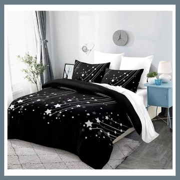 7-dielna súprava posteľnej bielizne Moon, čierna MOON3