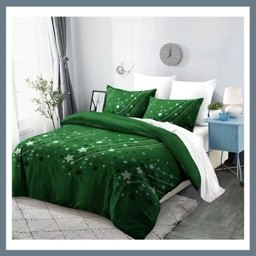 7-dielna súprava posteľnej bielizne Moon, zelená MOON4