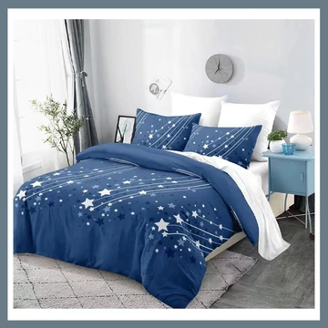 7-dielna súprava posteľnej bielizne Moon, modrá MOON6