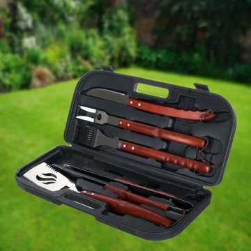 Grilovacia súprava BBQ, 5 dielna, s držiakom 5012030