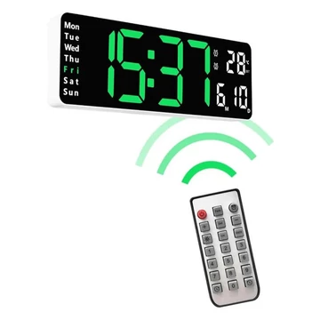 Multifunkčné digitálne hodiny s veľkým displejom a diaľkovým ovládaním DH-6629