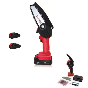 Mini reťazová píla Worthair s 2 batériami