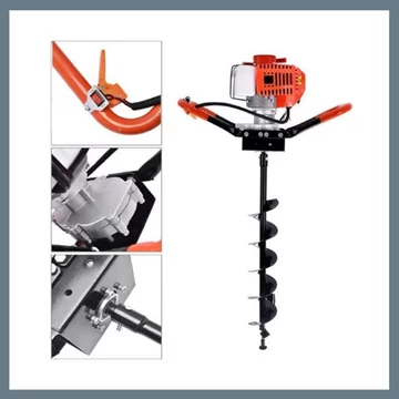 Jon Garden benzínový zemný vrták s 2 vrtákmi, 58CC, 6,2 HP JGTF