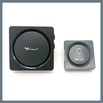 Čierny bezdrôtový zvonček s 38 melódiami KE23-76