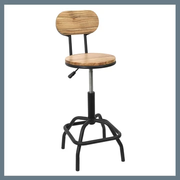 Barová stolička s nastaviteľnou výškou, vzor surového dreva HD7600
