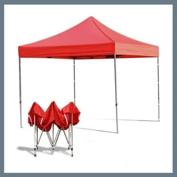 Skladací záhradný pavilón 3x3 m, červený holm0279