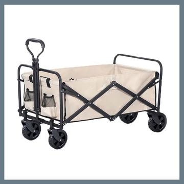 Skladací ručný vozík béžový, s 5-palcovými kolesami holm7245