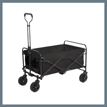 Skladací ručný vozík čierny, s 5-palcovými kolesami holm8546