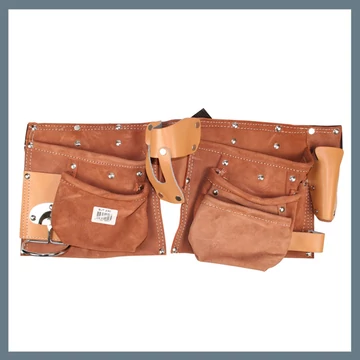 Profesionálna kožená pracovná zástera so 11 priehradkami 006348