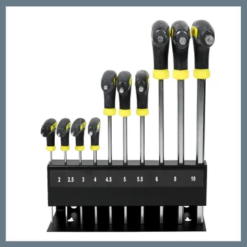 10-dielna sada imbusových kľúčov s T-rukoväťou 008047