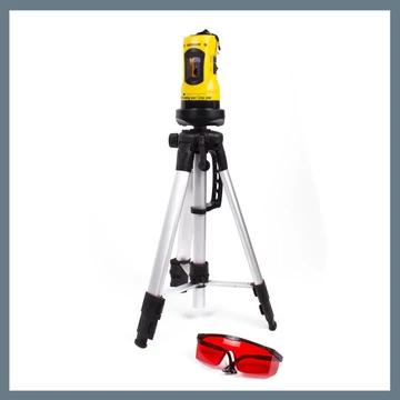 Samonivelačný krížový laser so statívom 012689