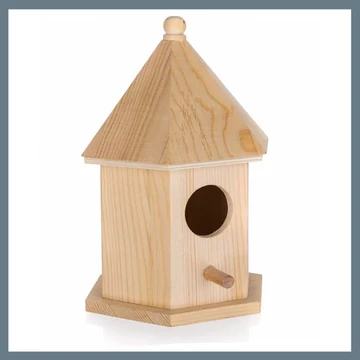 HOME DECOR drevená vtáčia búdka, 12,5 x 10,5 x 17,7 cm 63917686