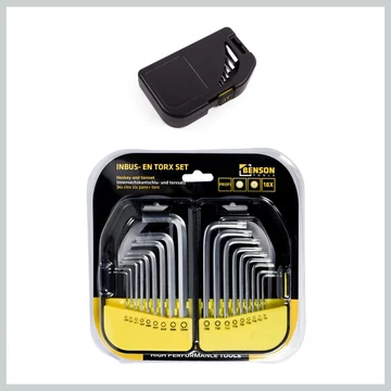 Benson Tools 18-dielna sada imbusových a Torx kľúčov 008499