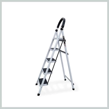 5 stupňový rebrík pre domácnosť, biely SLH1367