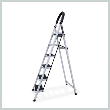 Šesťstupňový rebrík pre domácnosť, biely SLH1374