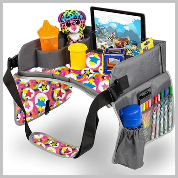 Prenosný detský stolík do auta so vreckami holm8487