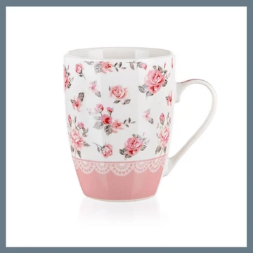 BANQUET PINK FLOWER hrnček, 340 ml, ružový 60221637