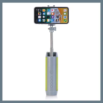 5 v 1 Mini bezdrôtový Bluetooth selfie tyč, statív, reproduktor, baterka a power banka SLFB1