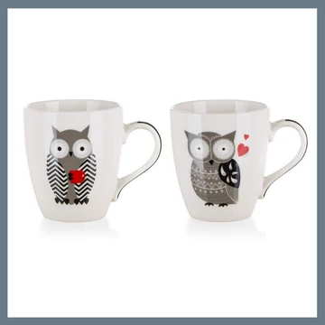 BANQUET OWL keramický hrnček, 240 ml, mix vzorov 60221587