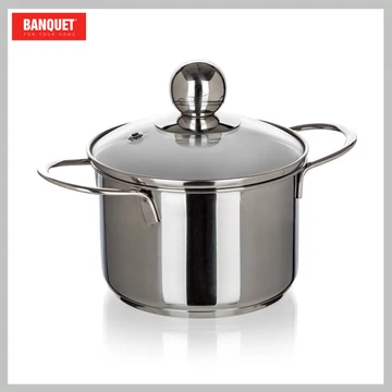 BANQUET Nerezový hrniec PICCOLO 12 × 8 cm, 0,85 l, s pokrievkou 48721016