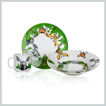 BANQUET detská jedálenská súprava, džungľa, 3-dielna 60YDDS03E-A
