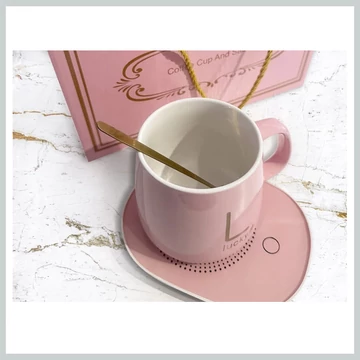 Sada na ohrievanie kávy a čaju ružová ADGG911