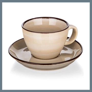 BANQUET PALAS šálka a tanierik 90 ml, krémová 60322808