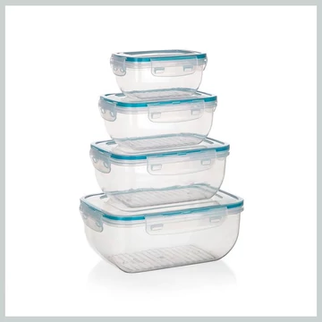 BANQUET LEYA plastová sada úložných boxov, 0,4 / 0,8 / 1,4 / 2,3 l, 4-dielna 55075283
