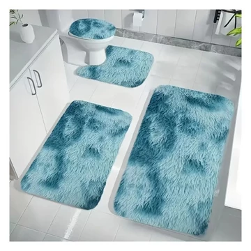 4-dielna súprava mäkkých kúpeľňových rohoží tyrkysová UL719812T
