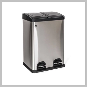 BRILANZ Nerezový odpadkový kôš SAVERY 40 l (2 x 20 l) 48860951