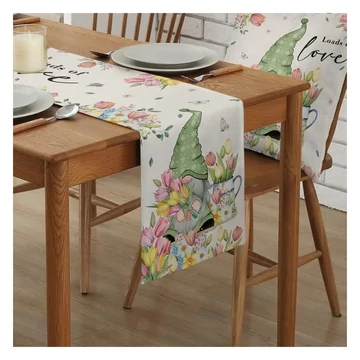 Plátený stolový bežec s jarným motívom TJ686021