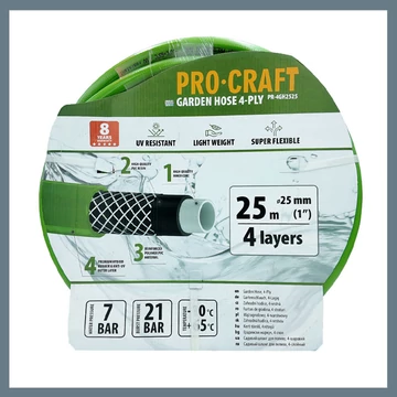 ProCraft Zelená záhradná hadica 25m PR-4GH2525