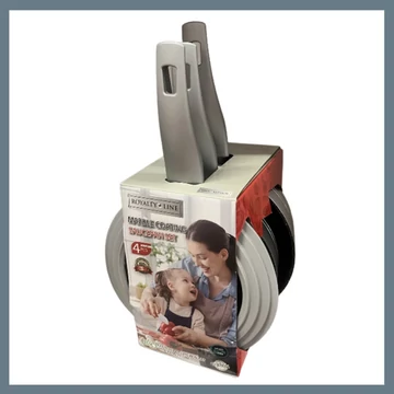 Royalty Line 4-dielna sada panvíc, strieborná RL-FS3S