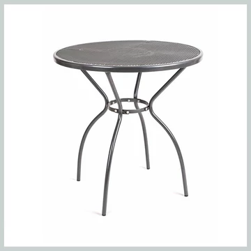 HAPPY GREEN ROUND oceľový záhradný stôl – Ø70 × 72 cm, sivý 50300901