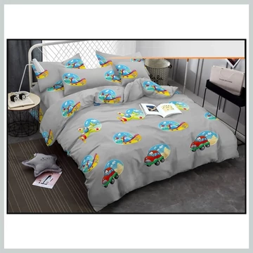 Bavlnená posteľná súprava 2-dielna s motívom vozidiel AML140200A-6888