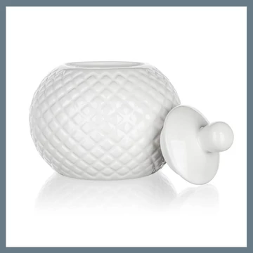 BANQUET DIAMOND LINE keramická cukornička, 5,3 cm, biela 60322130