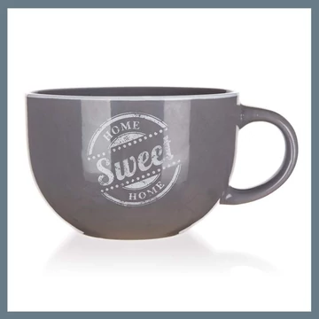 BANQUET Keramický jumbo hrnček SWEET HOME 730 ml sivý 60337158
