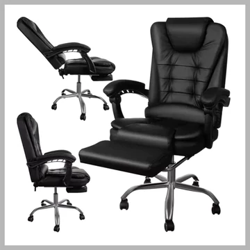 Malatec kancelárska stolička s podnožkou - čierna 00023286