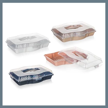 BANQUET TASTY plastová tácka s vekom 44,5 x 34 x 10 cm, miešané farby 55079151
