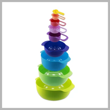 Herzberg 9dílná sada odměrných nádob a mís HG-BOL9N1