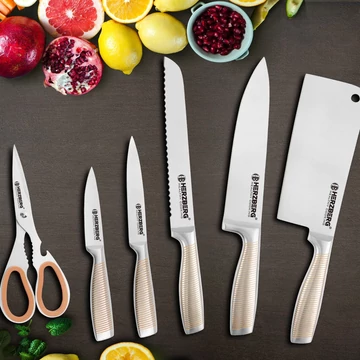 Herzberg 8-dielna sada nerezových nožov HG-SKN8