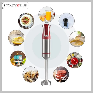Royalty Line Ruční mixér 800W červený RL-ESTM800RED