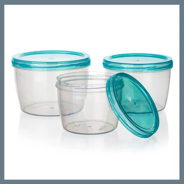 BANQUET ACASSA plastová sada úložných dóz 600 ml / 880 ml / 1180 ml – 55074503T