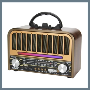 Prenosné multifunkčné retro rádio, Bluetooth, FM/SW NS-6677BT