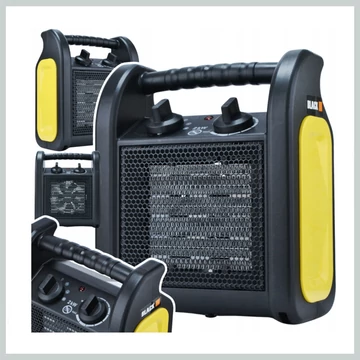 BLACK Prenosný ohrievač vzduchu a ventilátor – 2000W, čierny 55062

