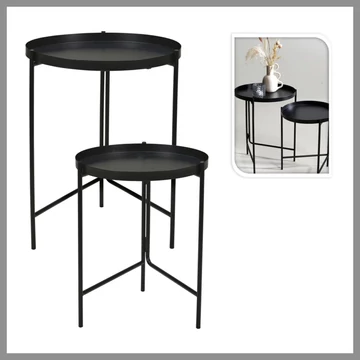 Sada bočných stolíkov – Čierna (2 ks) 62752.8
